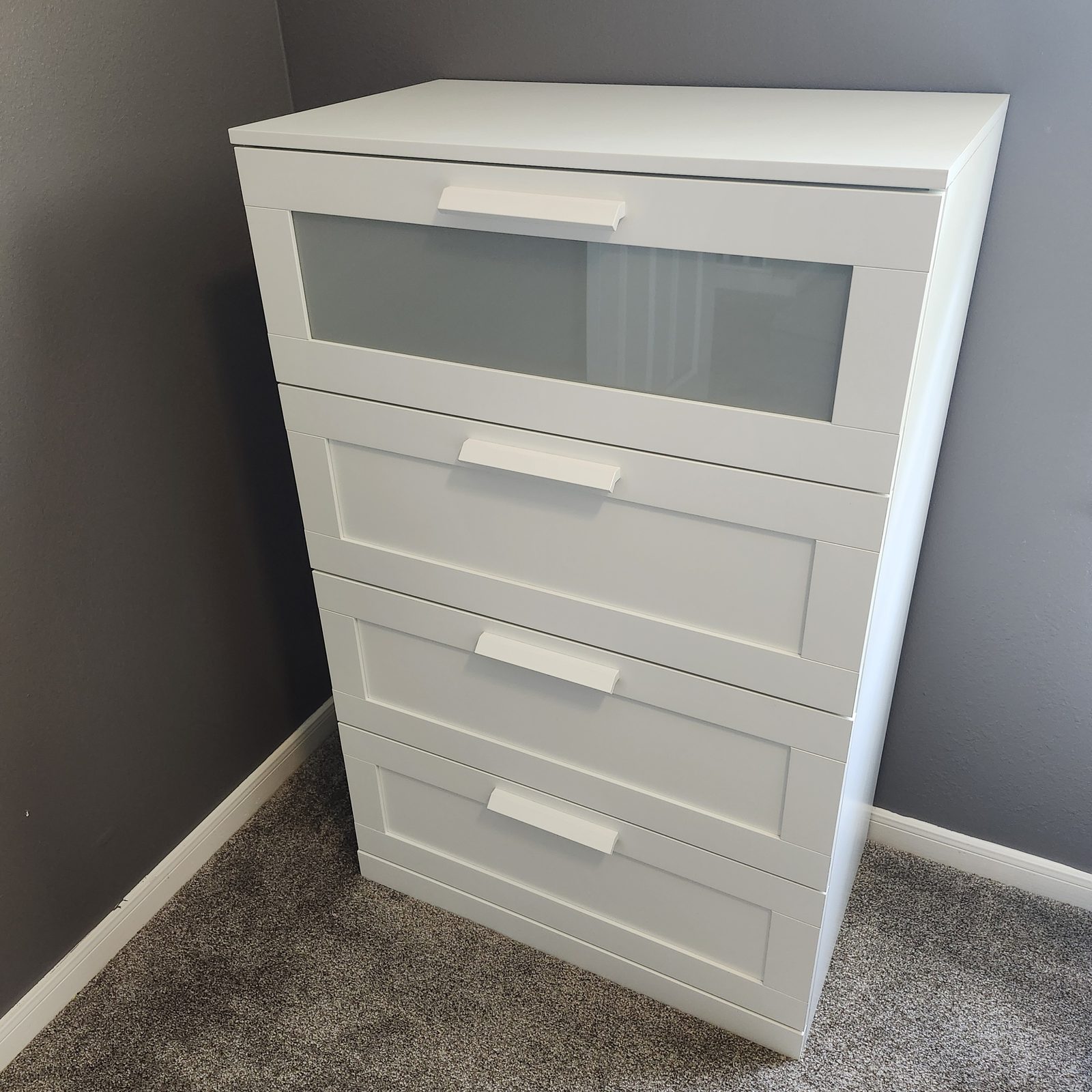 Assembled white dresser with drawers in Katy, TX
